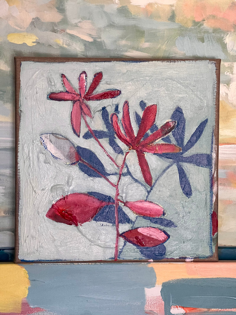 Acrylic Wildflowers on Linen