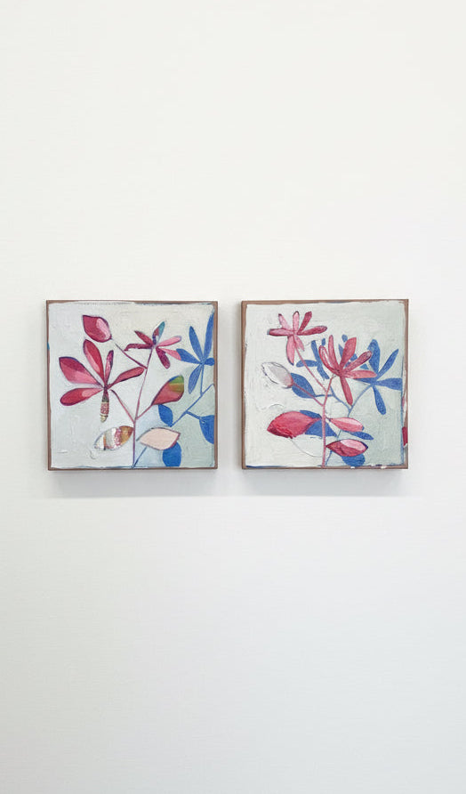 Acrylic Wildflowers on Linen