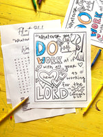 FREE Colossians 3:23-24 Packet