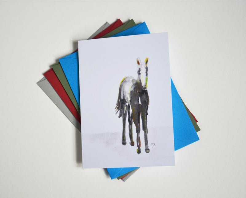 Watercolor Horse Cards No.1