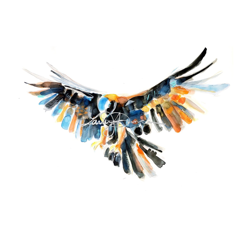 Golden Eagle in Flight – Lauren Duncan Art