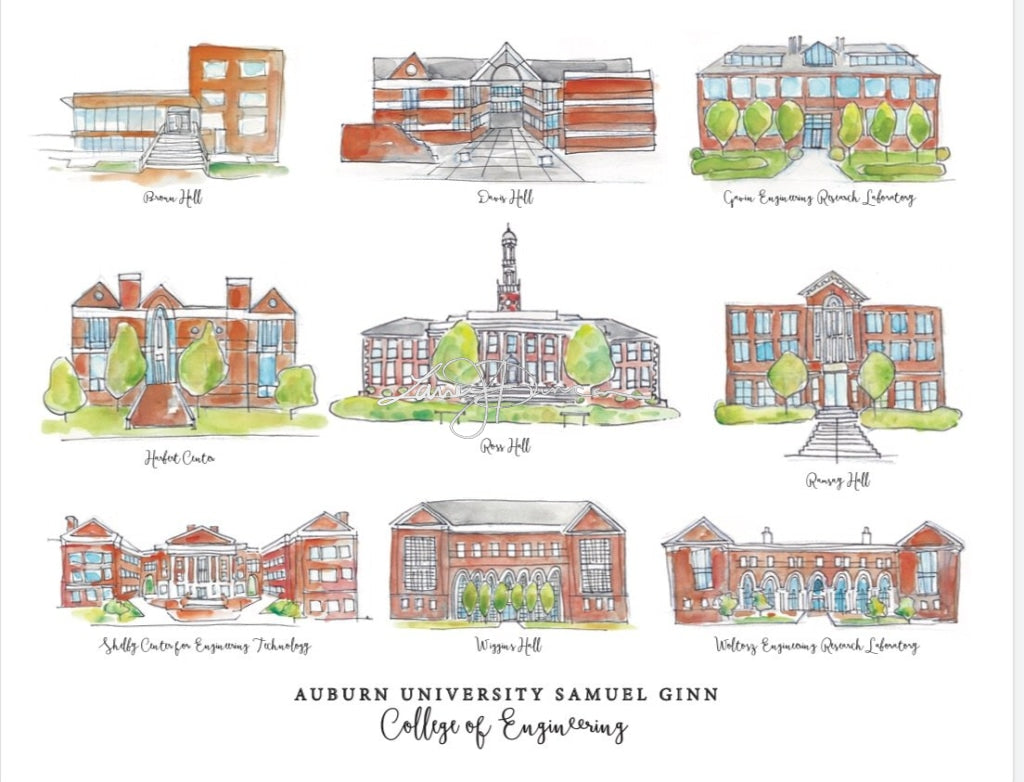 Auburn University Samuel Ginn College Of Engineering Print