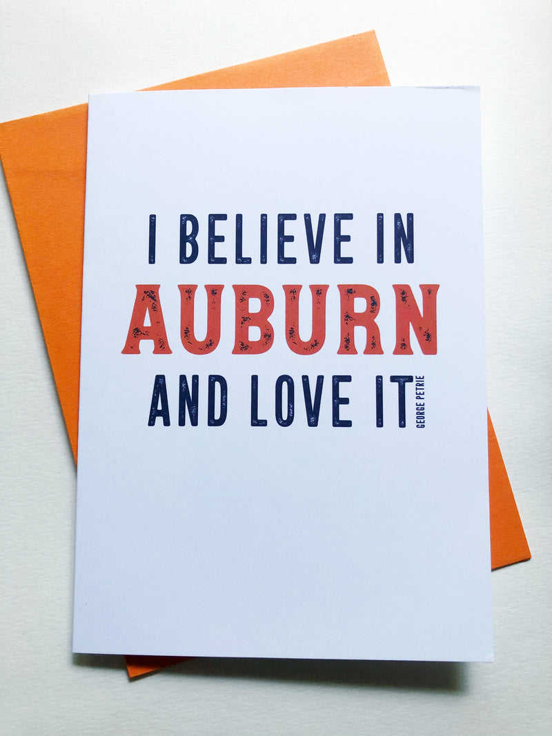 I believe in Auburn Cards
