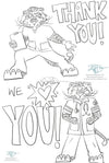 Medical Worker Aubies & Free Download! Thank You Aubie Downloadable Coloring Sheets