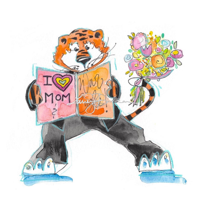 Mothers Day Aubie 8X8 Inch With Card