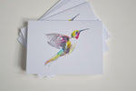 Watercolor Hummingbird Cards in Pink